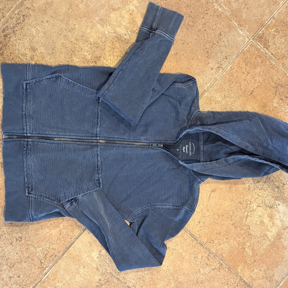 J. crew zip up hoodie and Zara popover sweater